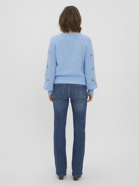 vmnewwine-ls-o-neck-emb-blouse-ga-boo-blue-bell
