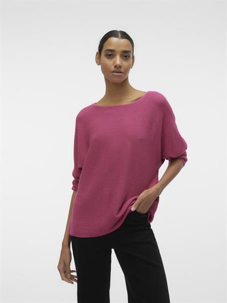 VMNORA 3/4 BOATNECK BLOUSE NOOS raspberry sorbet