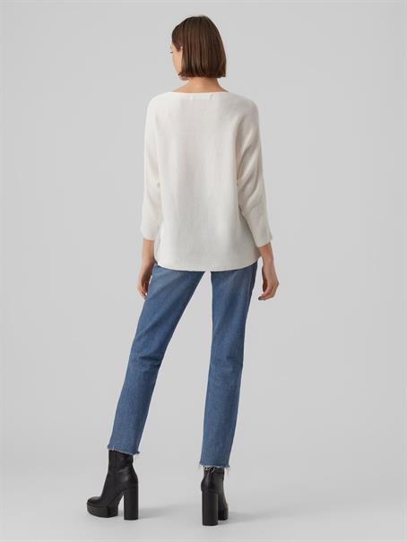 VMNORA 3/4 BOATNECK BLOUSE NOOS snow white