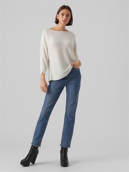 VMNORA 3/4 BOATNECK BLOUSE NOOS snow white