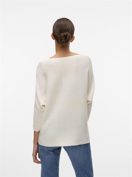 VMNORA 3/4 BOATNECK BLOUSE NOOS snow white