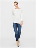 VMNORA 3/4 BOATNECK BLOUSE snow white