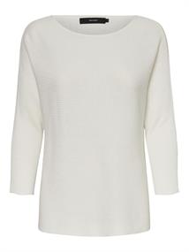 VMNORA 3/4 BOATNECK BLOUSE snow white