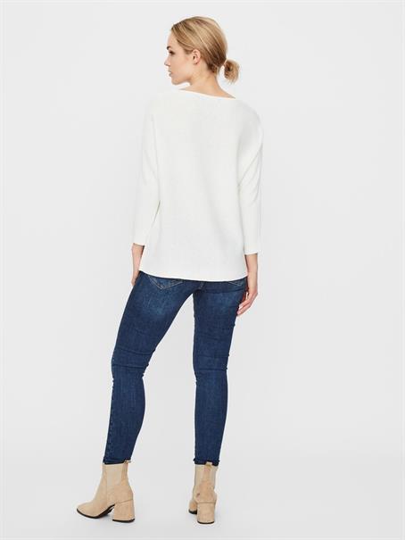 VMNORA 3/4 BOATNECK BLOUSE snow white