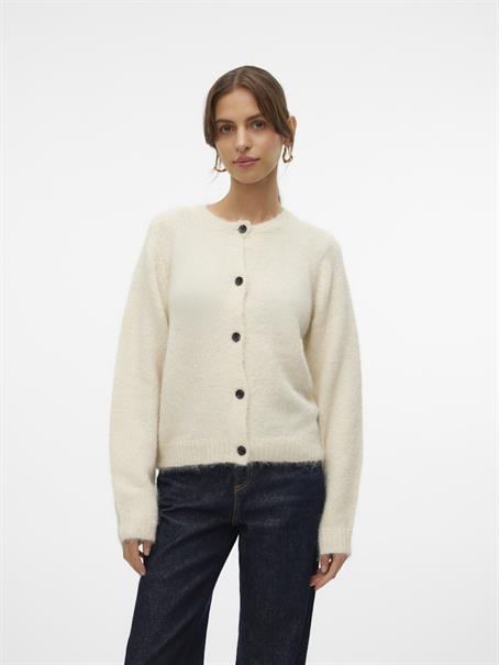 VMNOVAH LS O-NECK BUTTON CARDI GA NOOS birch