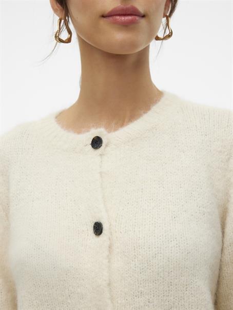 VMNOVAH LS O-NECK BUTTON CARDI GA NOOS birch