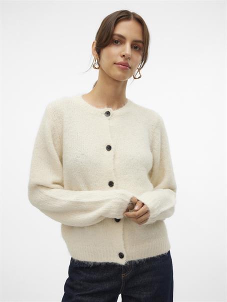 VMNOVAH LS O-NECK BUTTON CARDI GA NOOS birch