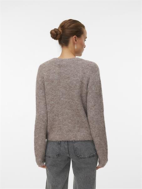 VMNOVAH LS O-NECK BUTTON CARDI GA NOOS brown lentil