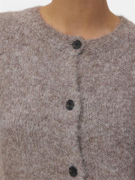 VMNOVAH LS O-NECK BUTTON CARDI GA NOOS brown lentil