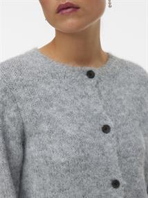 VMNOVAH LS O-NECK BUTTON CARDI GA NOOS medium grey melange