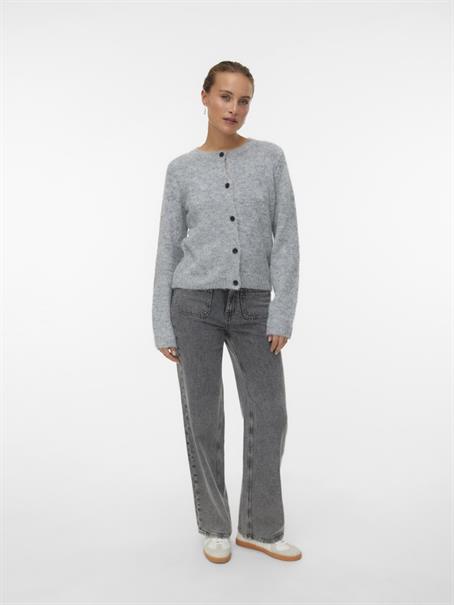 VMNOVAH LS O-NECK BUTTON CARDI GA NOOS medium grey melange