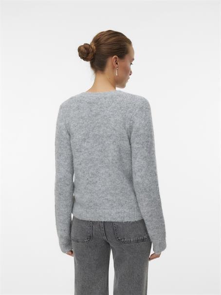 VMNOVAH LS O-NECK BUTTON CARDI GA NOOS medium grey melange