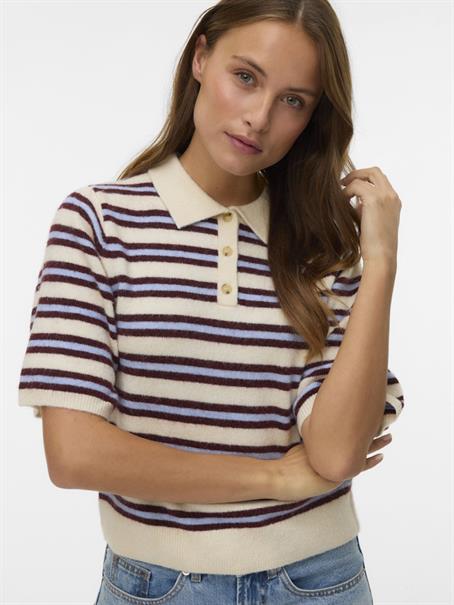 VMOCANNA 2/4 POLONECK PULLOVER birch