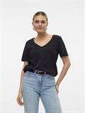 VMPANNA GLENN SS V-NECK TOP JRS black