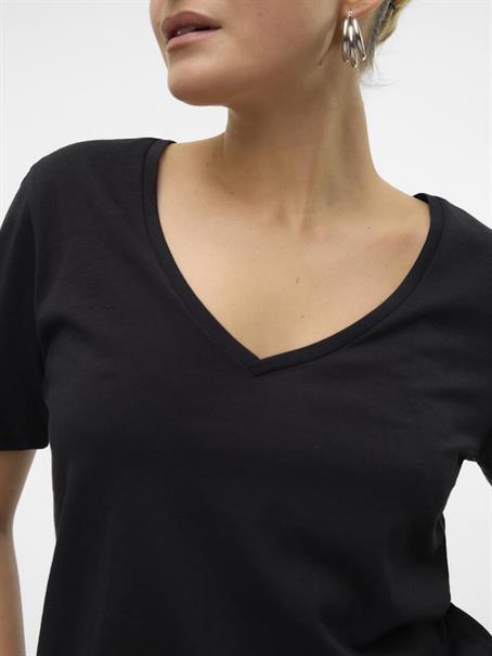 VMPANNA GLENN SS V-NECK TOP JRS black