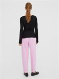 VMPOLLY L/S RIB BALLOON SLEEVE TOP VIP black