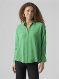 VMQUEENY LS OVERSIZE SHIRT WVN GA NOOS bright green