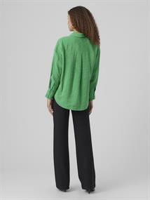 VMQUEENY LS OVERSIZE SHIRT WVN GA NOOS bright green