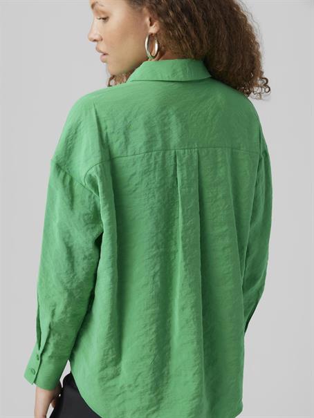 VMQUEENY LS OVERSIZE SHIRT WVN GA NOOS bright green