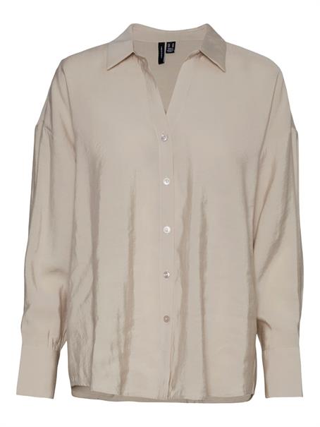 VMQUEENY LS OVERSIZE SHIRT WVN GA NOOS pumice stone