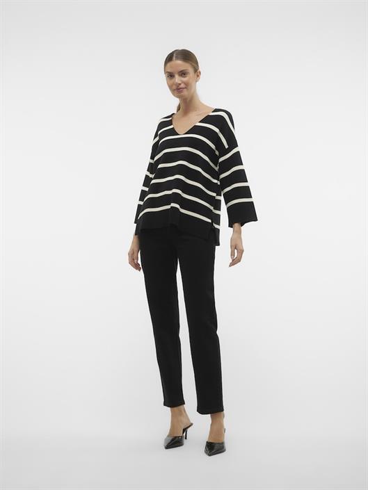 vmsaba-3-4-v-nck-stripe-pull-ga-noos-black