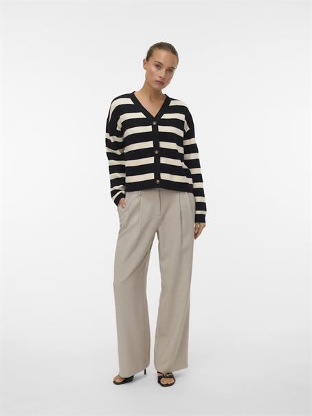 VMSABA FULL NEEDLE LS V-NECK CARDI NOOS black
