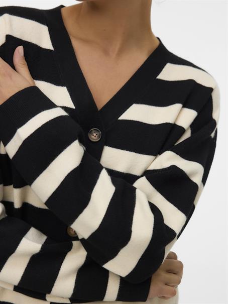 VMSABA FULL NEEDLE LS V-NECK CARDI NOOS black