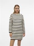 VMSABA LS O-NECK BUTTON DRESS GA birch