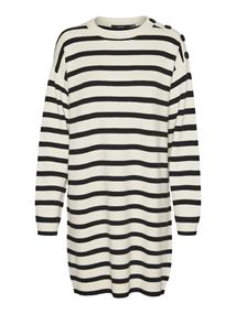 VMSABA LS O-NECK BUTTON DRESS GA birch