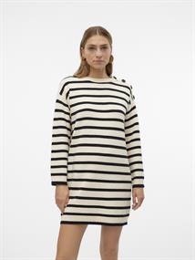 VMSABA LS O-NECK BUTTON DRESS GA birch
