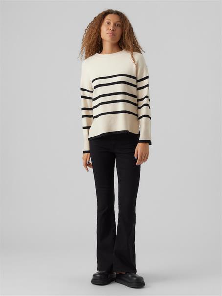 VMSABA LS O-NECK STRIPE PULLOVER GA NOOS birch-w black