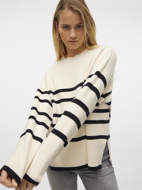 VMSABA LS O-NECK STRIPE PULLOVER GA NOOS birch-w black