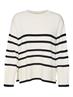 VMSABA LS O-NECK STRIPE PULLOVER GA NOOS birch-w black