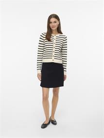 VMSABA PLAIN LS O-NECK CARDIGAN NOOS birch