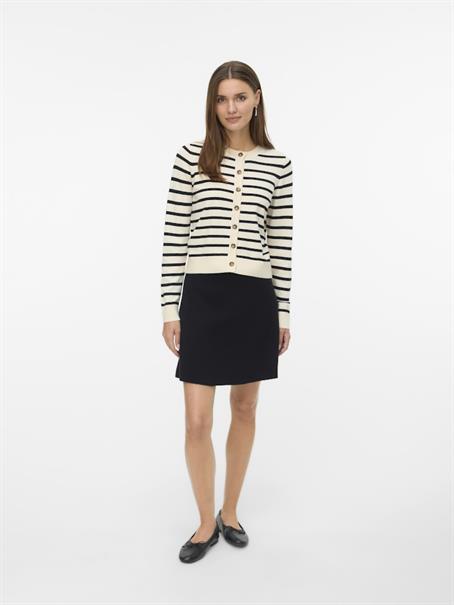 VMSABA PLAIN LS O-NECK CARDIGAN NOOS birch