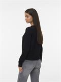 VMSABA PLAIN LS O-NECK CARDIGAN NOOS black