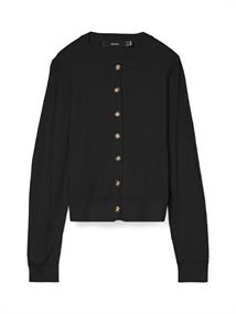 VMSABA PLAIN LS O-NECK CARDIGAN NOOS black