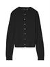 VMSABA PLAIN LS O-NECK CARDIGAN NOOS black
