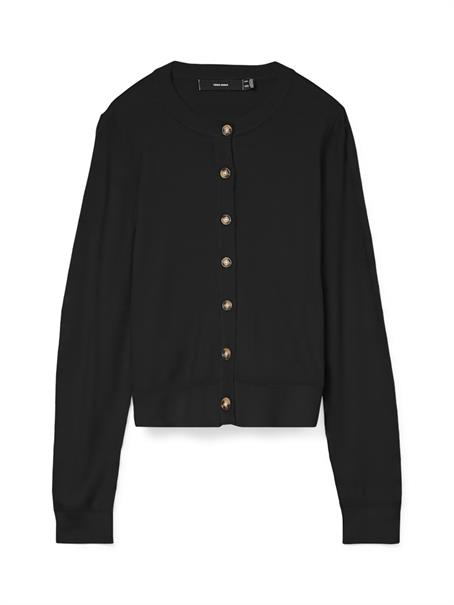 VMSABA PLAIN LS O-NECK CARDIGAN NOOS LX black