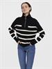 VMSABA STRIPE LS HIGHNECK BLOUSE GA NOOS black2