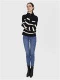 VMSABA STRIPE LS HIGHNECK BLOUSE GA NOOS black2