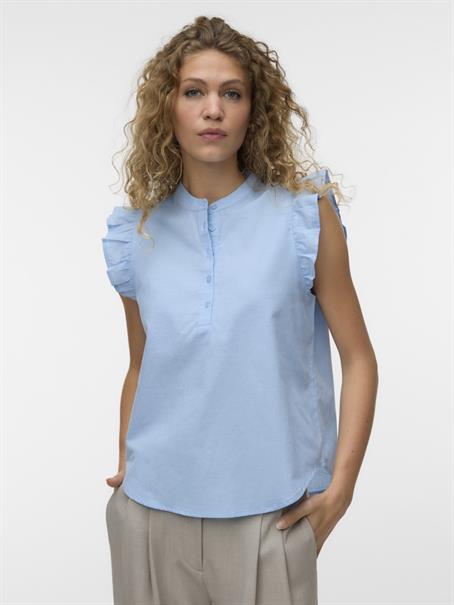 VMSELMA SS FRILL TOP cashmere blue