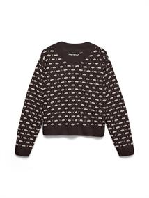 VMSHARON LS O-NECK PULLOVER BOO chocolate torte