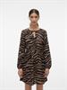 VMSHILAH NAJA LS SHORT DRESS WVN GA brown lentil