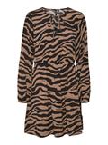 VMSHILAH NAJA LS SHORT DRESS WVN GA brown lentil