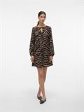 VMSHILAH NAJA LS SHORT DRESS WVN GA brown lentil