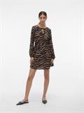 VMSHILAH NAJA LS SHORT DRESS WVN GA brown lentil