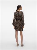 VMSHILAH NAJA LS SHORT DRESS WVN GA brown lentil