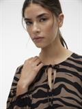 VMSHILAH NAJA LS SHORT DRESS WVN GA brown lentil