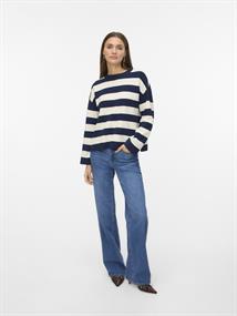 VMSILJE LS O-NECK BOXY PULLOVER NOOS navy blazer